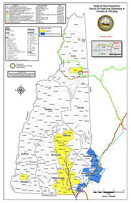 State of New Hampshire Gas and Oil Pipelines Operating in Excess of 100 psig. Click on map for full-sized image